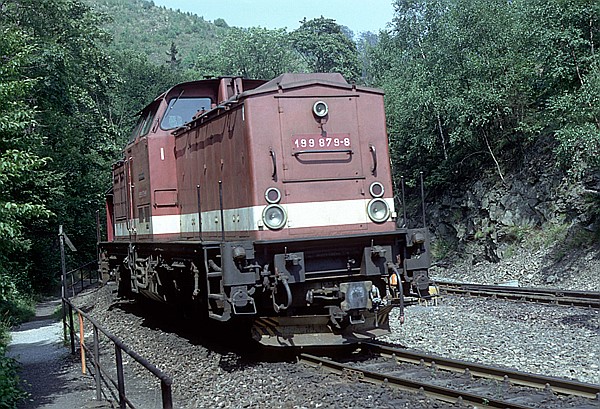 Foto:: DR 199 879-8 /Eisfelder Talmuehle / 01.08.1992 (Foto,Fotos,Bilder,Bild,)