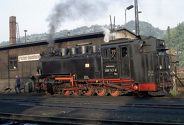 Foto:: DB 099 747-8 / Freital-Hainsberg / 25.09.1992 (Foto,Fotos,Bilder,Bild,)