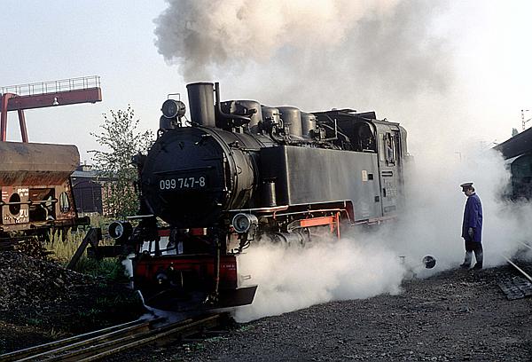Foto:: DB 099 747-8 / Freital-Hainsberg / 25.09.1992 (Foto,Fotos,Bilder,Bild,)