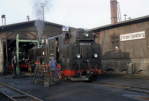 Foto:: DB 099 747-8 / Freital-Hainsberg / 25.09.1992 (Foto,Fotos,Bilder,Bild,)