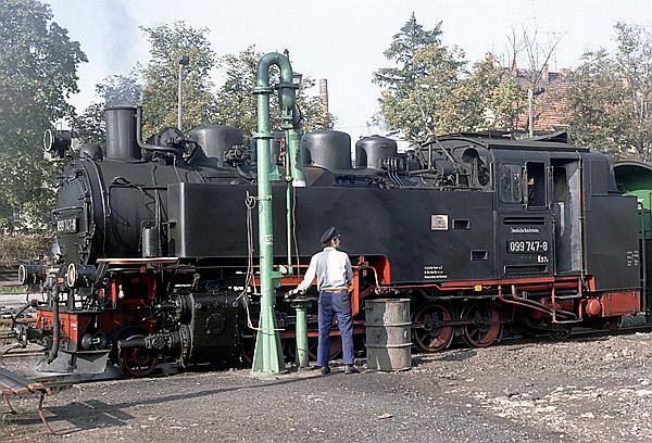 Foto:: DB 099 747-8 / Dippoldiswalde / 25.09.1992 (Foto,Fotos,Bilder,Bild,)
