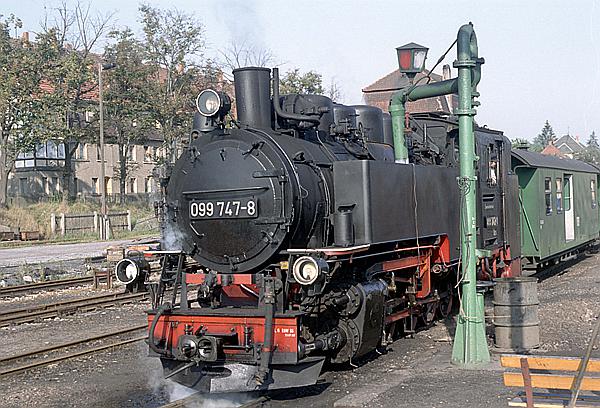 Foto:: DB 099 747-8 / Dippoldiswalde / 25.09.1992 (Foto,Fotos,Bilder,Bild,)