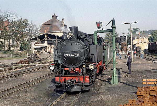Foto:: DB 099 747-8 / Dippoldiswalde / 25.09.1992 (Foto,Fotos,Bilder,Bild,)