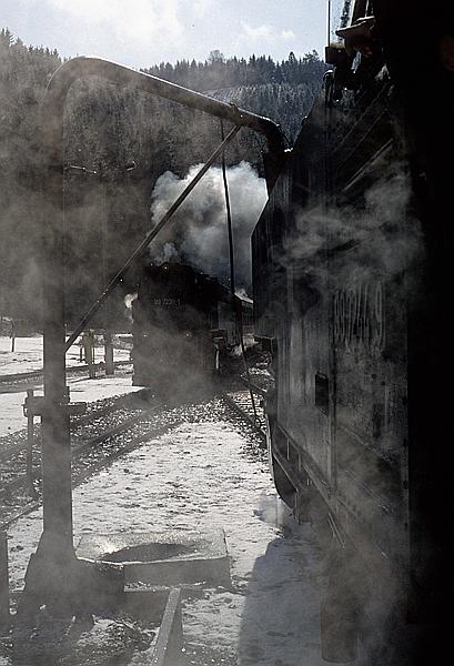 Foto:: DR 99 7244-9 + DR 99 7238-1 / Eisfelder Talmuehle / 20.03.1994 (Foto,Fotos,Bilder,Bild,)