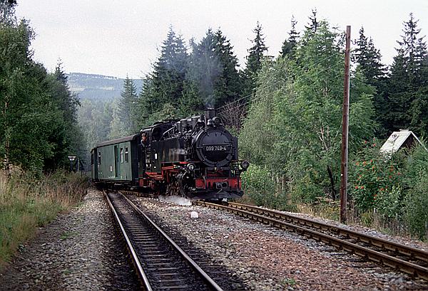 Foto:: DB 099 749-4 / Oberwiesenthal - Cranzahl / 27.08.1994 (Foto,Fotos,Bilder,Bild,)
