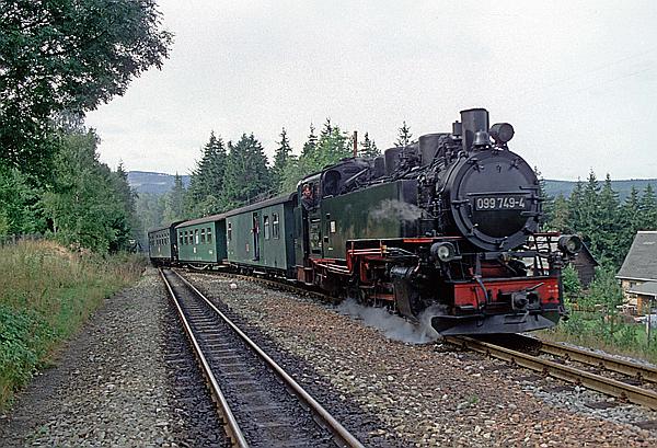 Foto:: DB 099 749-4 / Oberwiesenthal - Cranzahl / 27.08.1994 (Foto,Fotos,Bilder,Bild,)