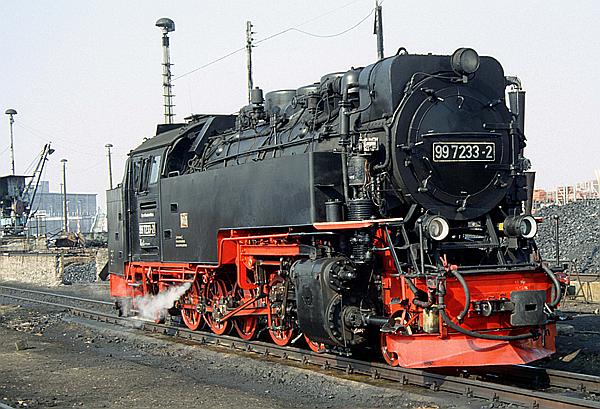 Foto:: DR 99 7233-2 / Nordhausen / 11.03.1995 (Foto,Fotos,Bilder,Bild,)