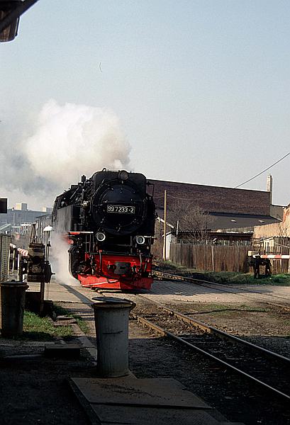 Foto:: DR 99 7233-2 / Nordhausen / 11.03.1995 (Foto,Fotos,Bilder,Bild,)
