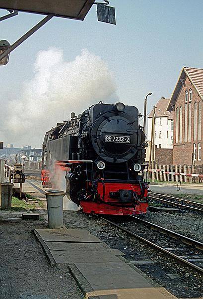 Foto:: DR 99 7233-2 / Nordhausen / 11.03.1995 (Foto,Fotos,Bilder,Bild,)