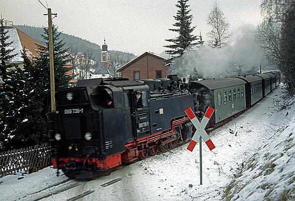 Foto:: DB 099 736-1 / Schmiedeberg / 06.01.1996 (Foto,Fotos,Bilder,Bild,)