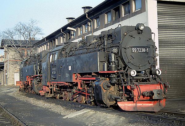 Foto:: DR 99 7238-1 / Wernigerode /17.03.1996 (Foto,Fotos,Bilder,Bild,)