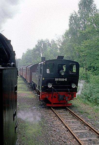 Foto:: DR 99 7246-4 + DR 99 5906-5 / Sternhaus-Ramberg / 10.06.1996 (Foto,Fotos,Bilder,Bild,)