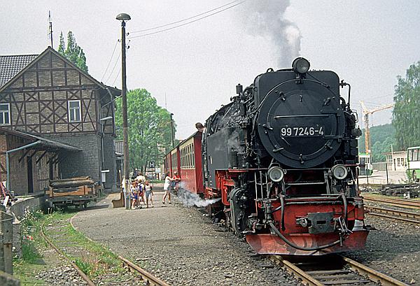 Foto:: DR 99 7246-4 / Harzgerode / 10.06.1996 (Foto,Fotos,Bilder,Bild,)