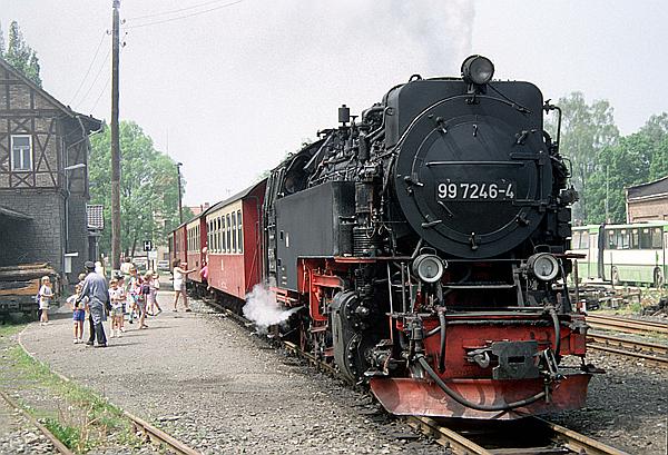 Foto:: DR 99 7246-4 / Harzgerode / 10.06.1996 (Foto,Fotos,Bilder,Bild,)