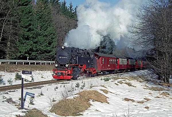 Foto:: DR 99 7239-9 / Drei Annen Hohne / 08.02.1997 (Foto,Fotos,Bilder,Bild,)