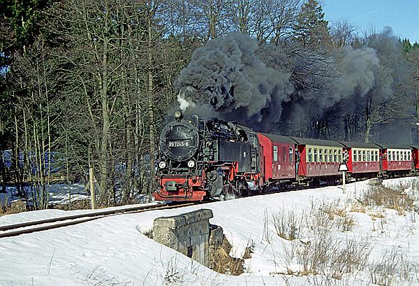 Foto:: DR 99 7245-6 / Drei Annen Hohne / 08.02.1997 (Foto,Fotos,Bilder,Bild,)