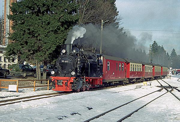 Foto:: DR 99 6101 / Drei Annen Hohne / 08.02.1997 (Foto,Fotos,Bilder,Bild,)