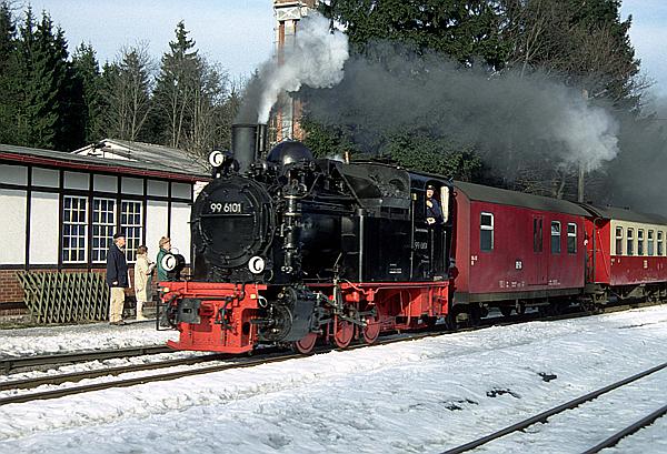 Foto:: DR 99 6101 / Drei Annen Hohne / 08.02.1997 (Foto,Fotos,Bilder,Bild,)