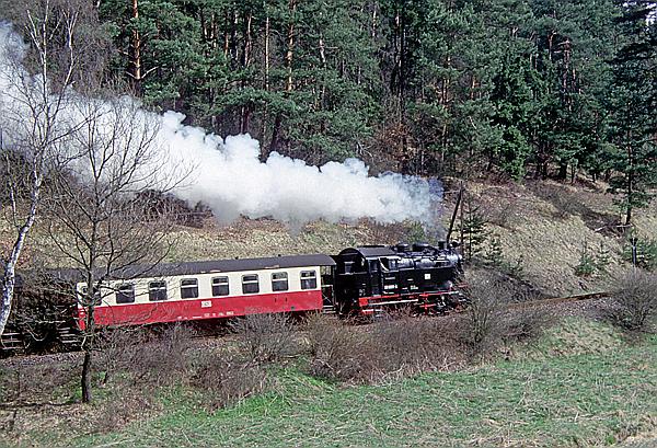 Foto:: DR 99 6001-4 / Harzgerode / 15.04.1997 (Foto,Fotos,Bilder,Bild,)