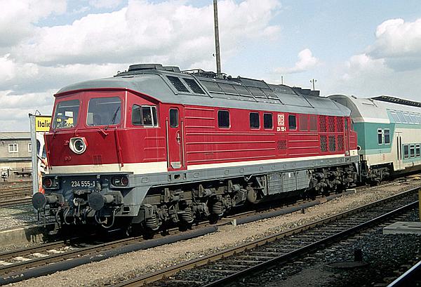 Foto:: DR 234 555-1 / Halberstadt / 15.04.1997 (Foto,Fotos,Bilder,Bild,)