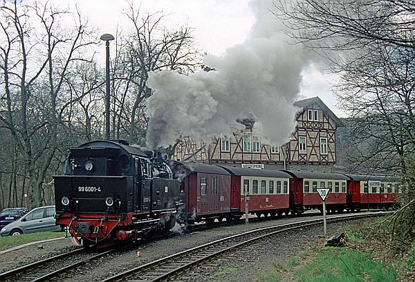 Foto:: DR 99 6001-4 / Maegdesprung / 15.04.1997 (Foto,Fotos,Bilder,Bild,)