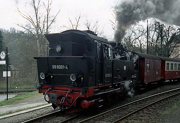 Foto:: DR 99 6001-4 / Maegdesprung / 15.04.1997 (Foto,Fotos,Bilder,Bild,)