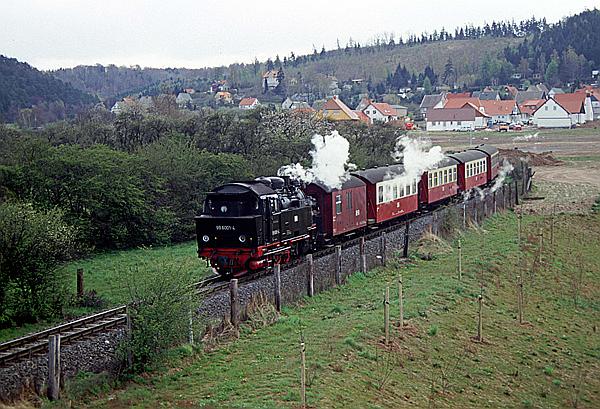 Foto:: DR 99 6001-4 / Gernrode / 15.04.1997 (Foto,Fotos,Bilder,Bild,)