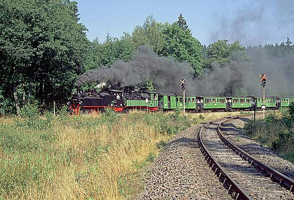Foto:: DR 99 5901-6 + DR 99 5903-2 / Drei Annen Hohne / 11.09.1999 (Foto,Fotos,Bilder,Bild,)