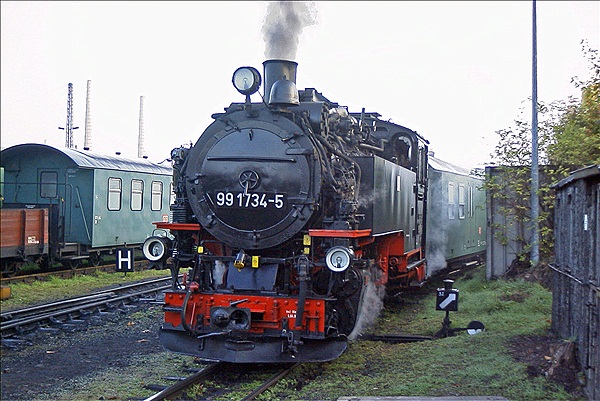 Foto:: DR 99 1734-5 / Freital-Hainsberg / 20.10.2001 (Foto,Fotos,Bilder,Bild,)