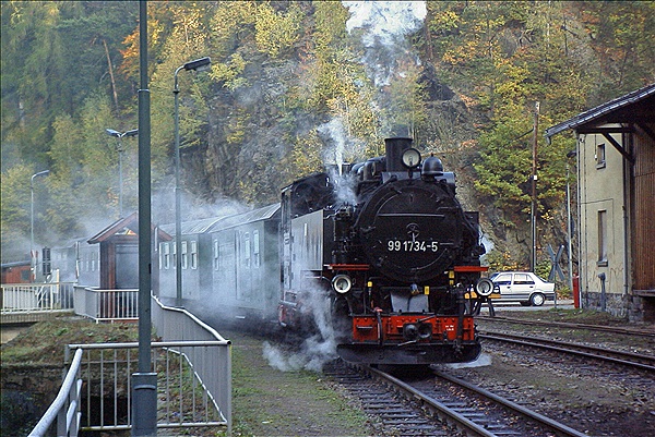 Foto:: DR 99 1734-5 / Rabenau / 20.10.2001 (Foto,Fotos,Bilder,Bild,)