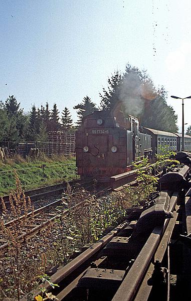 Foto:: DR 99 1734-5 / Dippoldiswalde / 20.10.2001 (Foto,Fotos,Bilder,Bild,)