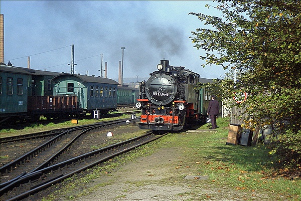 Foto:: DR 99 1734-5 / Freital-Hainsberg / 20.10.2001 (Foto,Fotos,Bilder,Bild,)