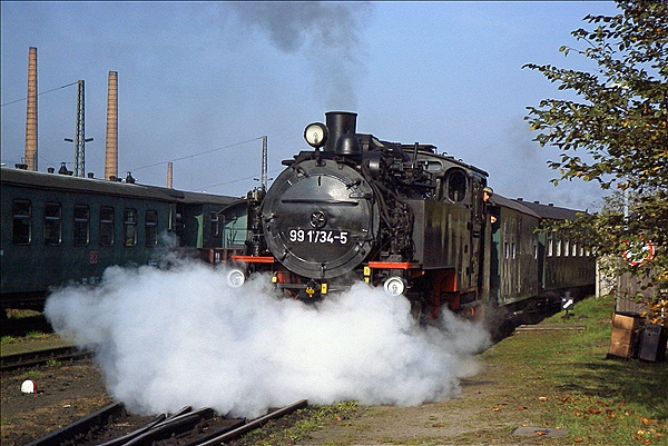Foto:: DR 99 1734-5 / Freital-Hainsberg / 20.10.2001 (Foto,Fotos,Bilder,Bild,)