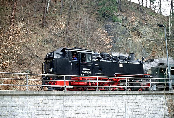 Foto:: DR 99 1734-5 / Rabenau / 12.03.2002 (Foto,Fotos,Bilder,Bild,)
