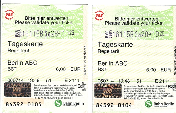 Foto:: Tagesticket / Berlin / 15.07.2006 (Foto,Fotos,Bilder,Bild,)