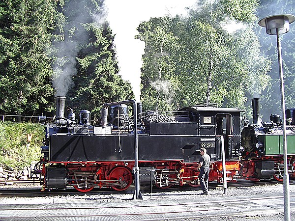 Foto:: DR 99 5901 + DR 99 5902 / Schierke / 01.09.2007 (Foto,Fotos,Bilder,Bild,)