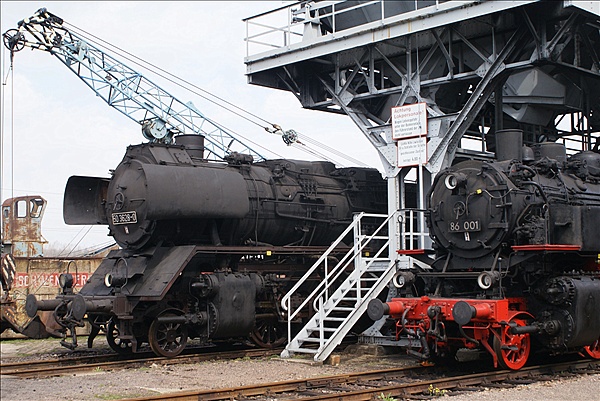 Foto:: DR 50 3628-0 + 86 001 / Chemnitz / 12.04.2008 (Foto,Fotos,Bilder,Bild,)
