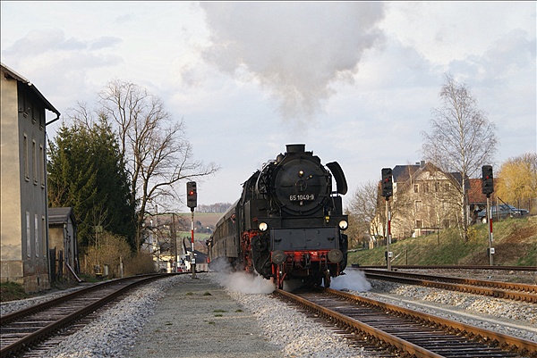 Foto:: DR 50 3648-8 + DR 65 1049-9 / Chemnitz - Dorfchemnitz / 12.04.2008 (Foto,Fotos,Bilder,Bild,)