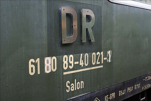 Foto:: DR Salonwagenbeschriftung  / Meiningen / 06.09.2008 (Foto,Fotos,Bilder,Bild,)