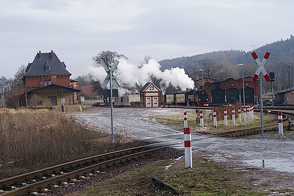 Foto:: DR 99 7242-3 / Gernrode / 17.01.2009 (Foto,Fotos,Bilder,Bild,)