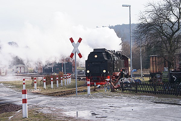 Foto:: DR 99 7242-3 / Gernrode / 17.01.2009 (Foto,Fotos,Bilder,Bild,)
