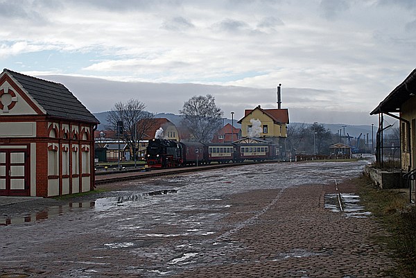 Foto:: DR 99 7242-3 / Gernrode / 17.01.2009 (Foto,Fotos,Bilder,Bild,)