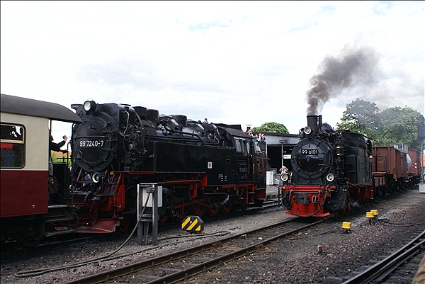Foto:: DR 99 7240-7 + DR 99 6101 / Wernigerode / 09.06.2012 (Foto,Fotos,Bilder,Bild,)
