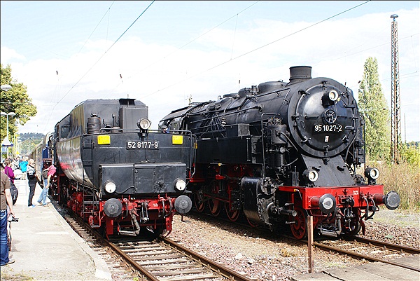 Foto:: DR 52 8177-9 und DR 95 1027-2 / Blankenburg / 29.09.2012 (Foto,Fotos,Bilder,Bild,)