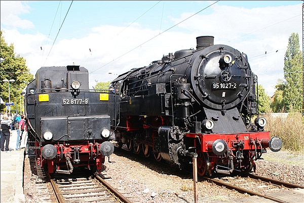 Foto:: DR 52 8177-9 und DR 95 1027-2 / Blankenburg / 29.09.2012 (Foto,Fotos,Bilder,Bild,)