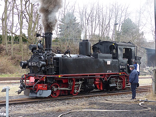 Foto:: DR 99 1574-5 / Oschatz - Mügeln - Glossen / 28.12.2013 (Foto,Fotos,Bilder,Bild,)