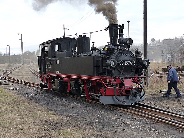Foto:: DR 99 1574-5 / Oschatz - Mügeln - Glossen / 28.12.2013 (Foto,Fotos,Bilder,Bild,)