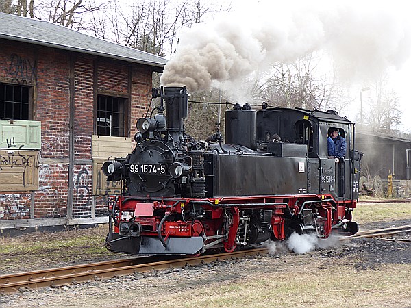 Foto:: DR 99 1574-5 / Oschatz - Mügeln - Glossen / 28.12.2013 (Foto,Fotos,Bilder,Bild,)