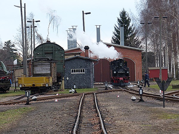 Foto:: DR 99 1574-5 / Oschatz - Mügeln - Glossen / 28.12.2013 (Foto,Fotos,Bilder,Bild,)