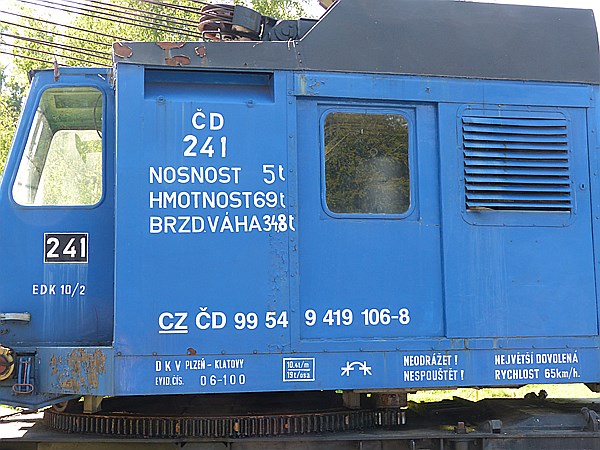 Foto:: Eisenbahnkran / Luzna u Rakovnika / 20.07.2014 (Foto,Fotos,Bilder,Bild,)